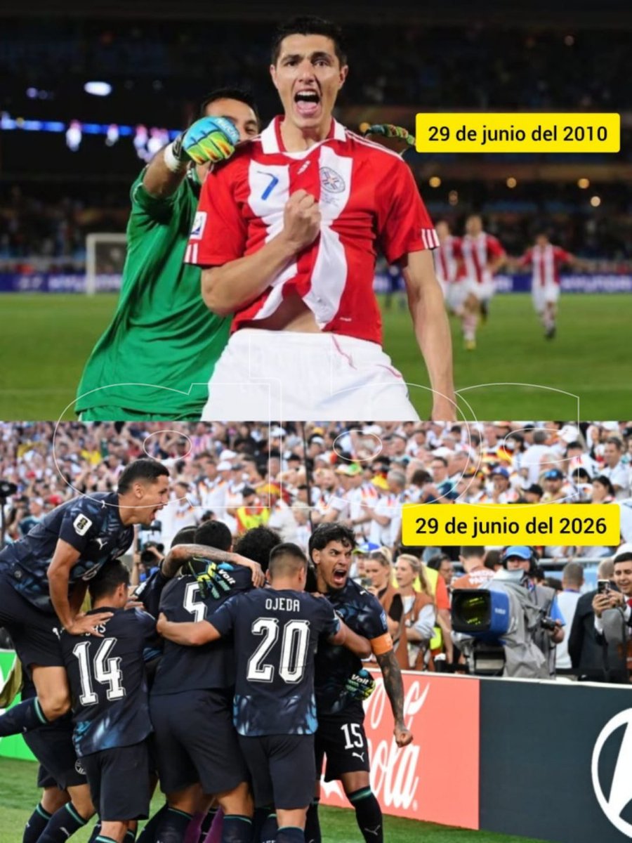 ABCDigital's tweet photo. ¡Fecha histórica para Paraguay! 🇵🇾

29 de junio del 2010 la Selección Paraguaya pasaba a cuartos de final tras ganar a Japón en tanda de penales.

29 de junio del 2026 clasificamos a los octavos de final tras vencer a Alemania en tanda de penales.

#MundialxABC #CardinalDeportivo #ElJuegoQueSentimos

📲 https://t.co/QhRvCFbNHb