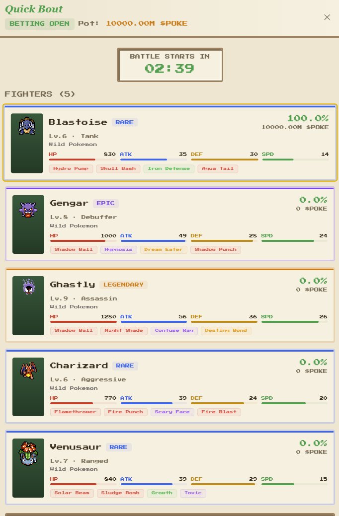 MagaXBT's tweet photo. Made a bet, waiting for it to start 😏

@thepokearena https://t.co/n4aEGqGDfd