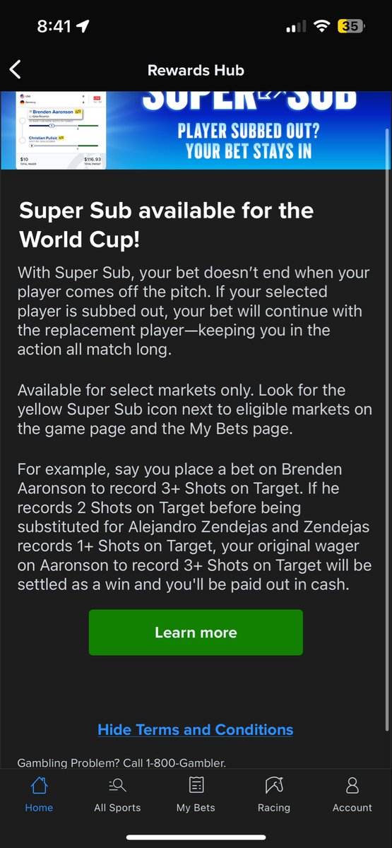 BejesusBill's tweet photo. @DoctorProfit @FanDuel_Support What does this mean then https://t.co/IKYNbq6zhT