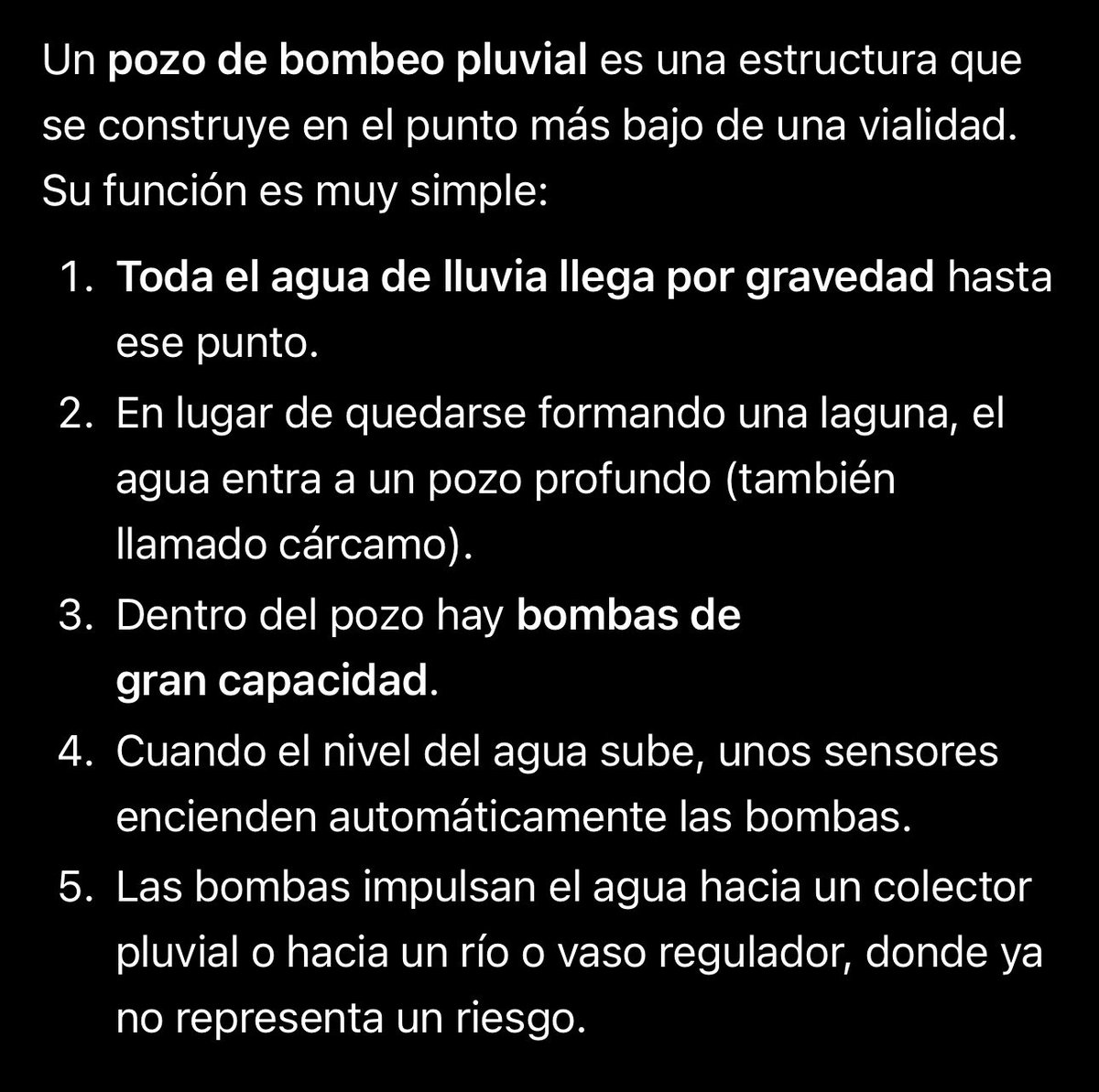JBauchoa's tweet photo. Y agrega un elemento más importante todavía: Un pozo de bombeo. 

Insisto, no soy experto en la materia ni la IA tampoco, pero la labor del gobierno pasado y del presente, era llevar a cabo un proyecto con profesionales que previeran lo que pasó ayer. 😡

3/3 https://t.co/8uOjmlr216