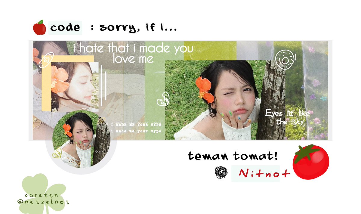 natzelnot's tweet photo. help repost? kamsaa ☘️

Hai hai hallo, layout ready stock wonhee, carmen, iroha dan juga ningning sudah tersedia 🍅 mari diangkut! #bealanja

🌟 sudah free untuk retext 
🌟 jika ingin request sudah bisa 
langsung dm nitnot dan untuk price check alt yaw/ 🍀 https://t.co/AbfpZ1erWy