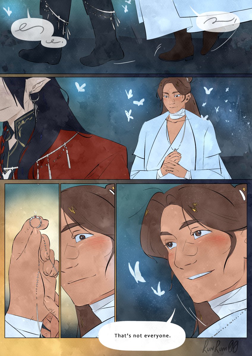 strawberrysnrum's tweet photo. It's finally done! A small scene from ch. 87🦋(2/4)
#TGCF #HeavenOfficialsBlessing #天官赐福 https://t.co/qtbtOyNFCR
