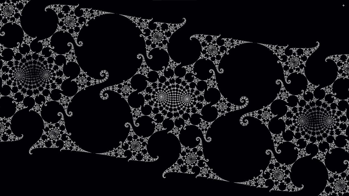 igorzdrowowicz's tweet photo. Working on a Kleinian fractal shader - "Grandma" style, but with an "a" transformation reduced to modulo (similar to Jos Leys's implementation, but we can vary TA prameter freely). Dropping shadertoy code soon! #kleinian #fractal #grandma #shadertoy https://t.co/JZhjsRQ6eK
