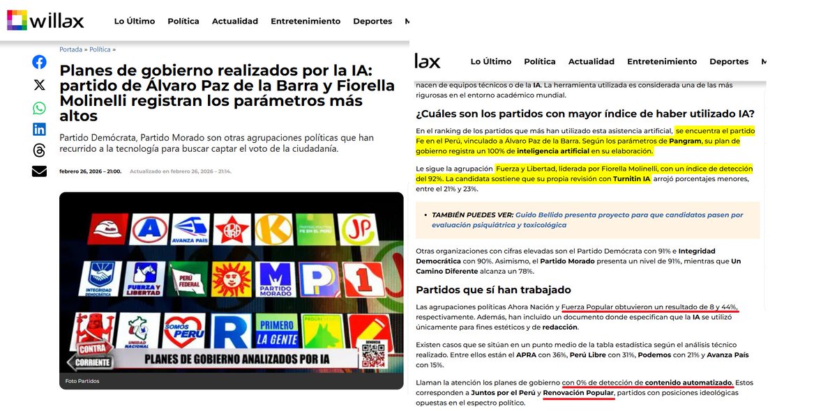 PulmonDeSusan7's tweet photo. A mi me encantaria hablar del "plan de gobierno" de @FuerzaPopular__ y de las propuestas de @KeikoFujimori... pero NO se puede.

La Señora NO TIENE PROPUESTAS especificas, solo un cliche que rima con "regresa el orden" y el 44% de su plan de gobierno lo sacaron del ChatGPT.🤷‍♂️ https://t.co/Gq2RCOZvYc