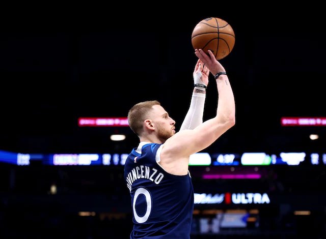 SleeperTWolves's tweet photo. Donte Divincenzo LED the NBA in catch and shoot 3 point attempts last season (496)

Kon Knueppel was second with 493 attempts. 

Lamelo Ball was a HUGE reason Knueppel had the type of season he had. This makes me very excited for what’s to come this season.

Yes Donte will be out but Ant, Jaden and others should thrive from beyond the arc with Lamelo facilitating.