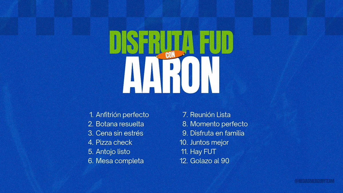 RegiasmercuryT's tweet photo. Si hay Aarón, hay chamba 🗣️🗣️

Palabra + tendencia + hashtag👇🏻

DISFRUTA FUD CON AARON
#AlivianateQueHayFut https://t.co/7j42SXV4z8