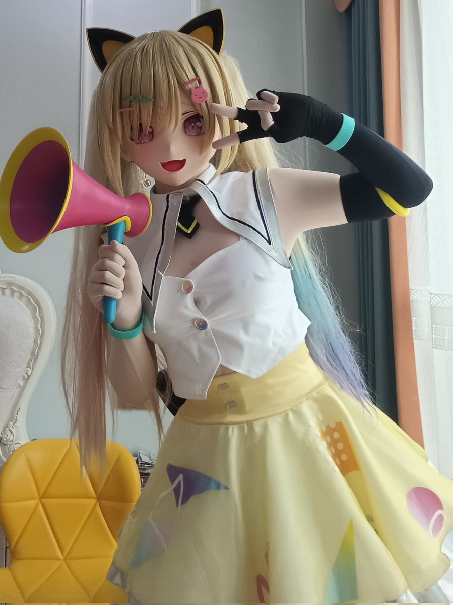 Kina5890's tweet photo. ゆめみアニメの放送またあと2日！！！���ちきれない！！！！🤩✌🏻️
#着ぐるみ #kigurumi
#ゆめみたアニメ
#仲町あられ 
#バンドリ #なかまちみられ https://t.co/lqi166z1Py