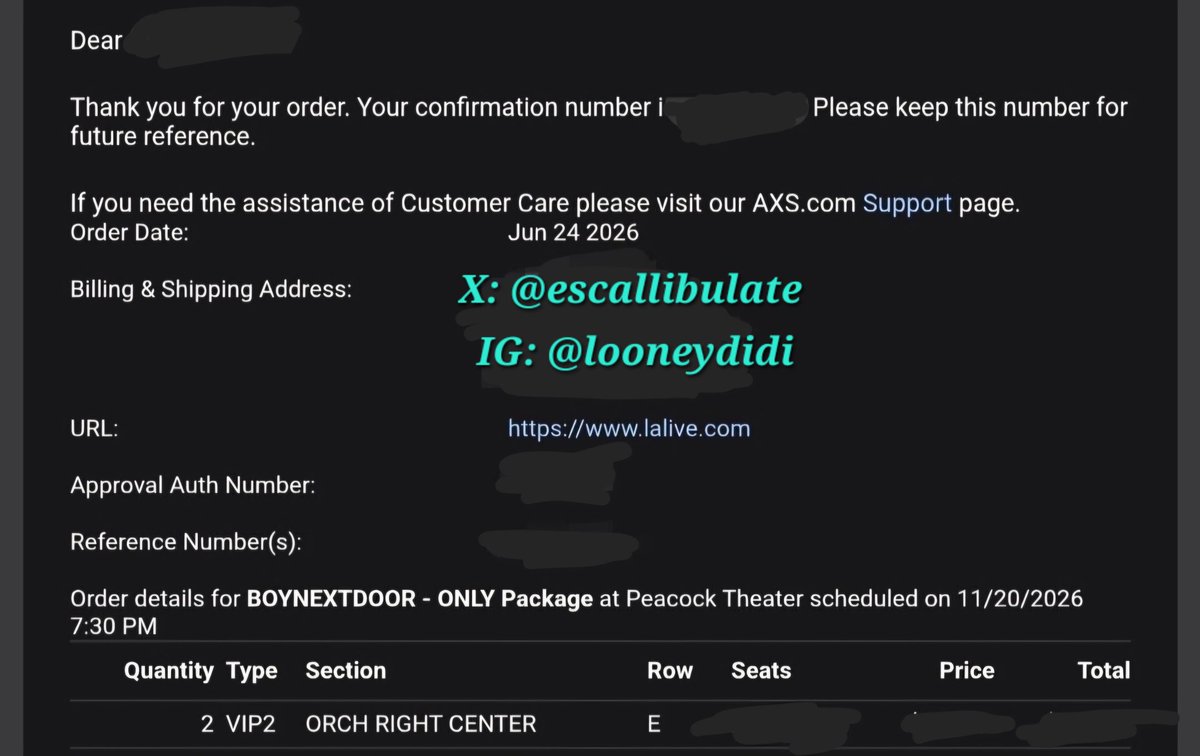 escallibulate's tweet photo. WTS x1 BoyNextDoor VIP2 (Only package) ticket for LA. Does not include hi-bye.

Want: $500

May sell x2 tickets but still planning if I will go or not.

Accepting Zelle, Venmo or PayPal F&amp;F.  Past proofs on my IG @/looneydidi

#wtsbnd #wtsbonedo #wtsboynextdoor #boynextdoor https://t.co/rS5YIoOC7S