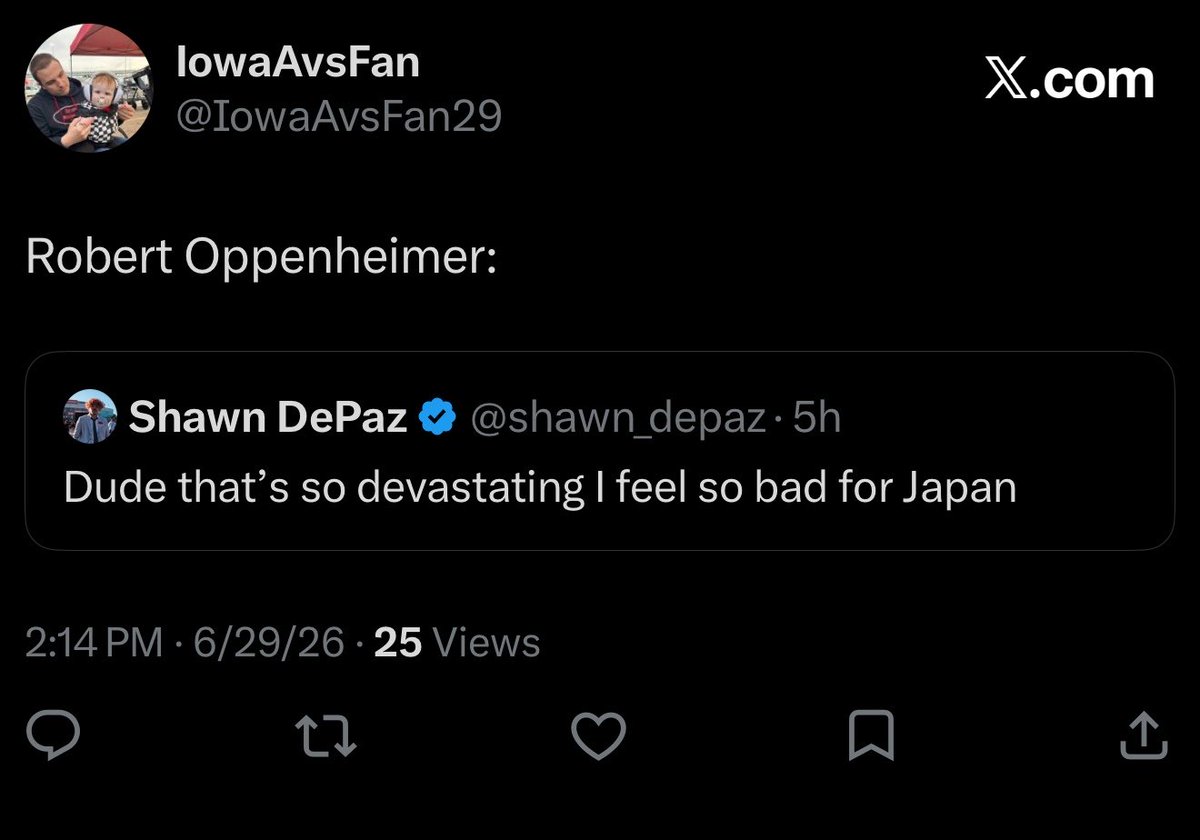 IowaAvsFan29's tweet photo. @AdamWylde I have 0 motion but I thought this was good. https://t.co/OAIi7U928Q