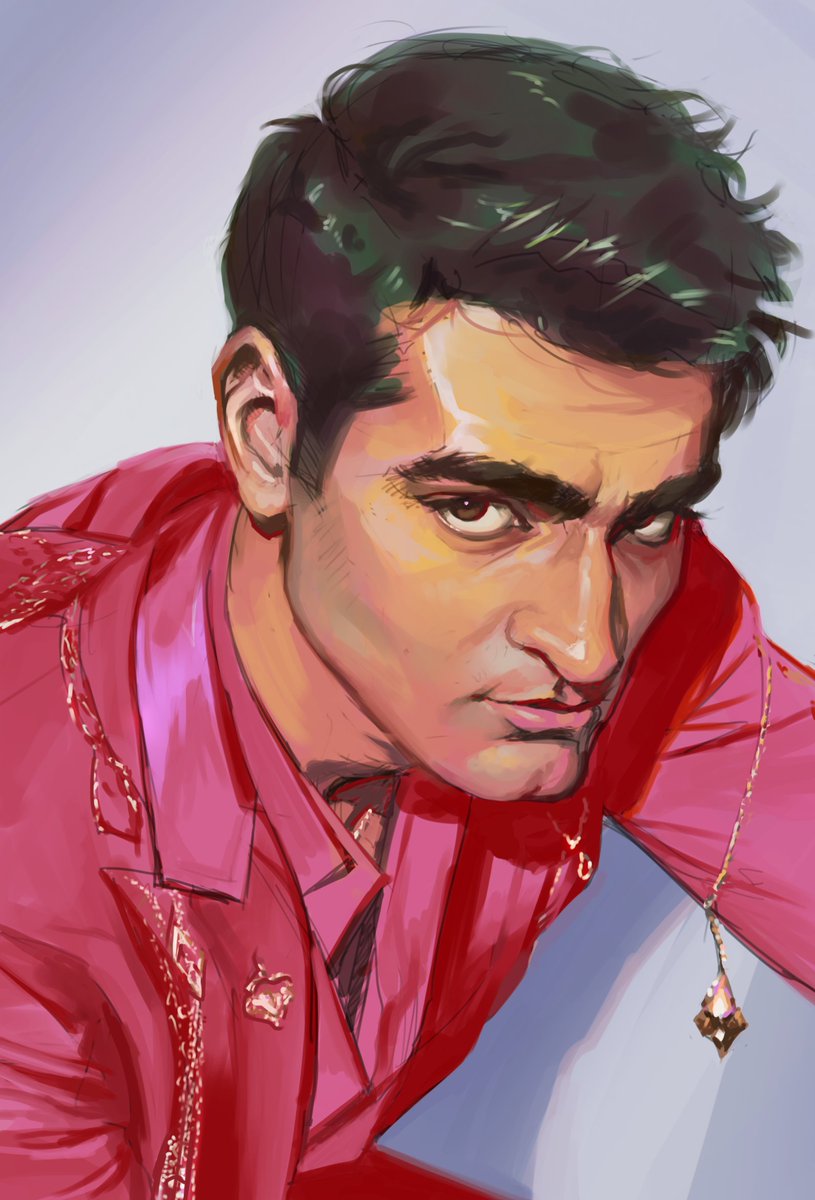 fluffySlipper1's tweet photo. A stylized portrait of my favorite actor, @kumailn. What a guy https://t.co/w0uagcvZak