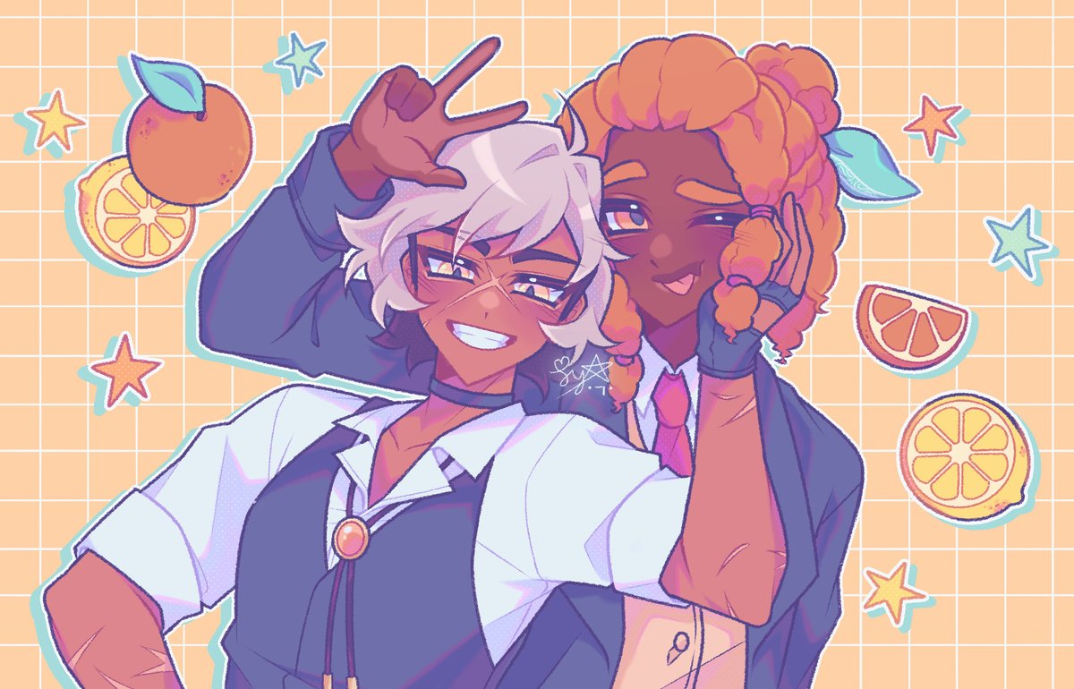 ponyaykiryuuuu's tweet photo. 🍋My parents, as some would say🍊
#fhs #fnafhs #fnafhsfanart #eaktrap https://t.co/ntN7oia5cm