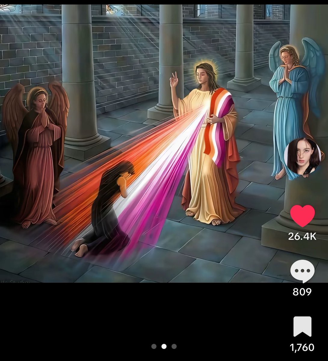 karlitchas's tweet photo. a pangjie se reafirmando lesbica no tiktok menina querida mds https://t.co/R913QeuCIe