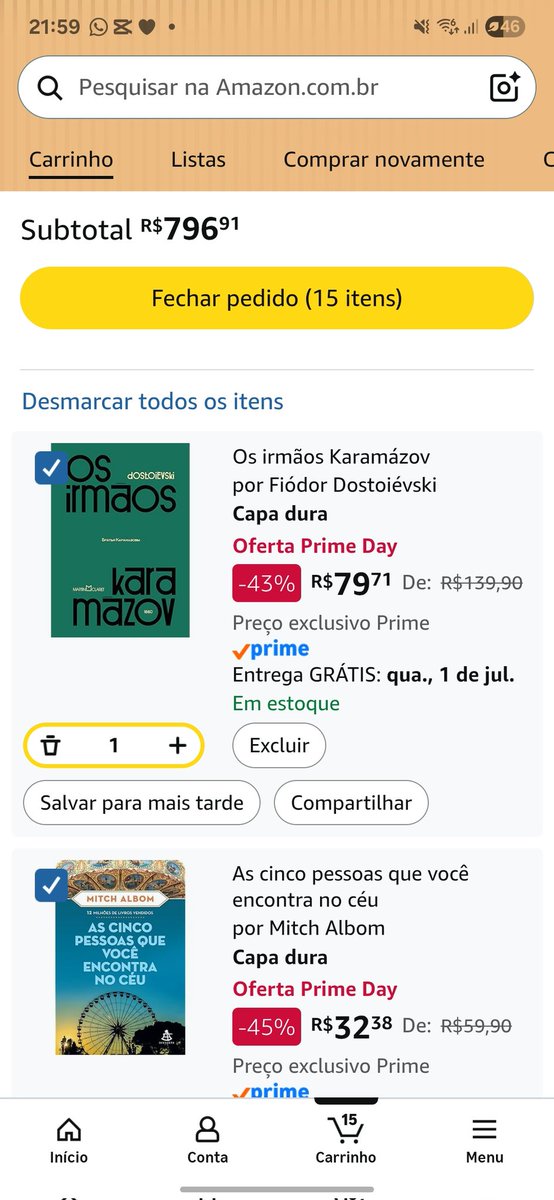 lestatskz's tweet photo. alguem compra meu carrinho da amazon nesse prime day 😪 https://t.co/qJ2jkTIz4Q