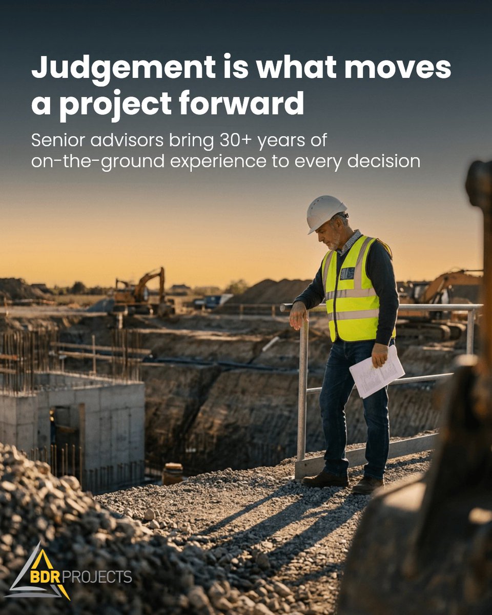 GroupBDR's tweet photo. In the realm of high-stakes projects, judgement often outweighs standard processes. 

Senior project advisors bring more than just experience; they offer invaluable insights and decisive advice that can pivot a project from good to outstanding. https://t.co/JikcI2IjH4