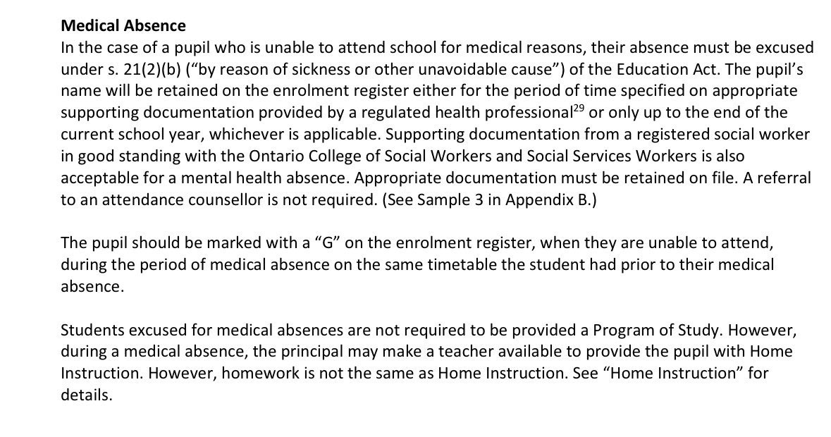 jillpromoli's tweet photo. Can we have explicit confirmation that a doctor’s note will now be required to excuse a student’s absence due to illness?

For a fever?
For vomiting?

Clarity is vital here. My child died as a result of illness in the classroom and I would like to know.

@fordnation @PaulCalandra https://t.co/vAhpP1FWVx