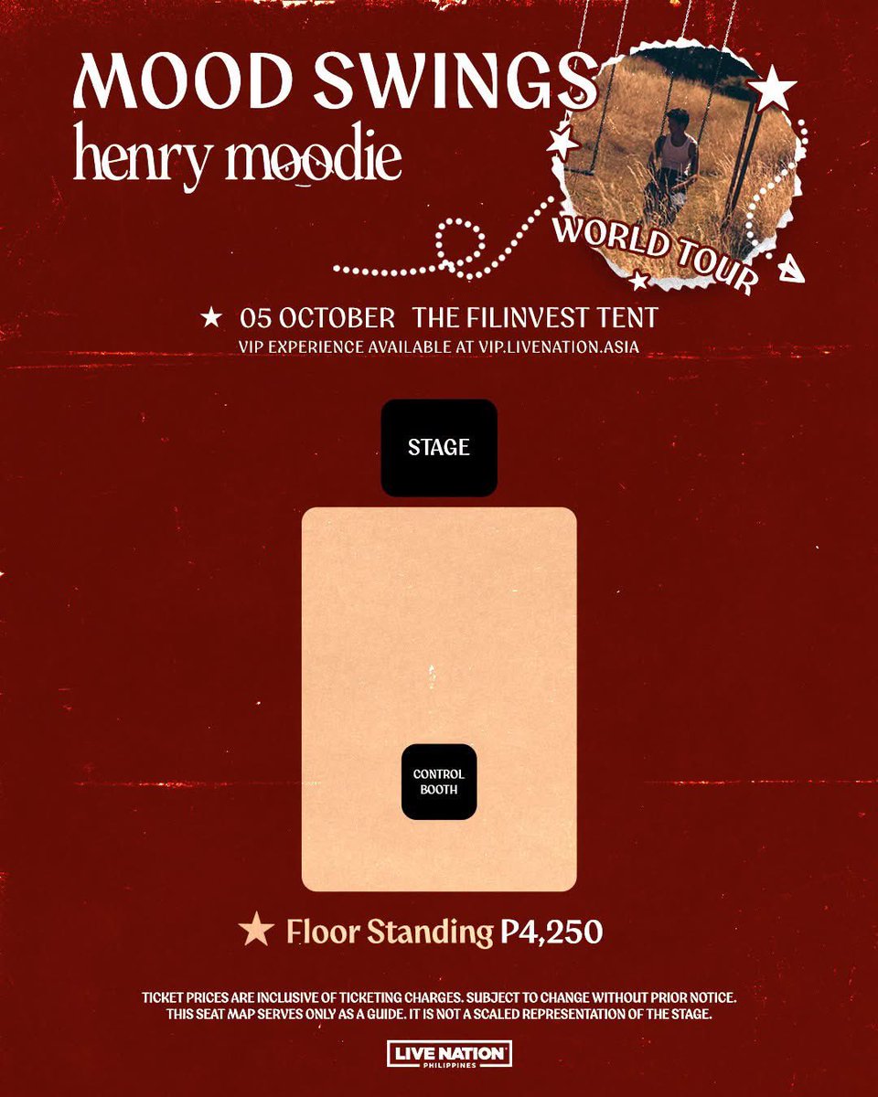 livenationph's tweet photo. Reminder❗Artist Presale starts TODAY at 10AM and ends at 11:59PM.

Make sure you've signed up at https://t.co/n4IVv7Q8ut

Henry Moodie: Mood Swings World Tour in Manila
📅 October 5, 2026
📍 The Filinvest Tent

For more info, visit https://t.co/W363tvv92f.

#HenryMoodieInManila https://t.co/85IU1ru8l8