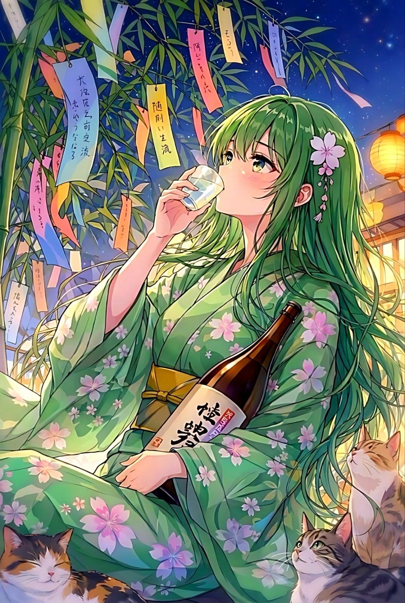AIイラスト #AIart 七夕の蟒蛇ちゃん https://t.co/vhyoFcK7zF