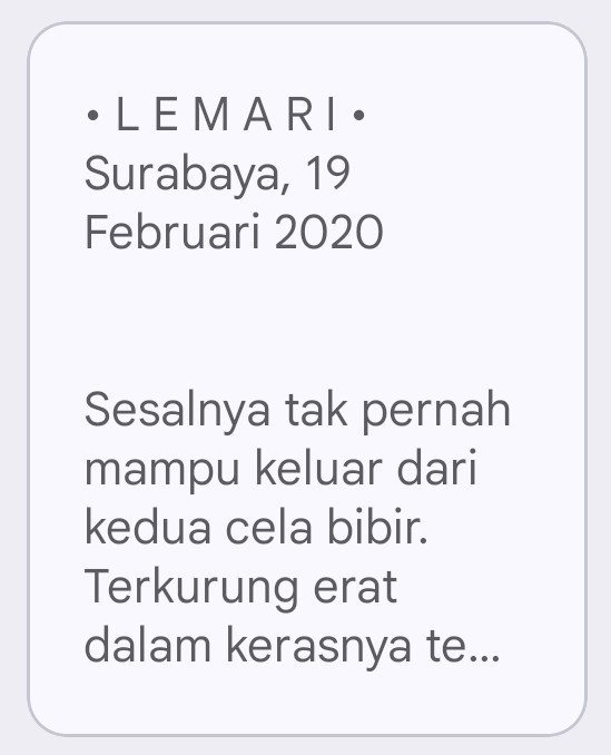 tunnewl's tweet photo. It's not too late buat kembali suka nulis kan? Iyakann? https://t.co/Z6MsugsABJ