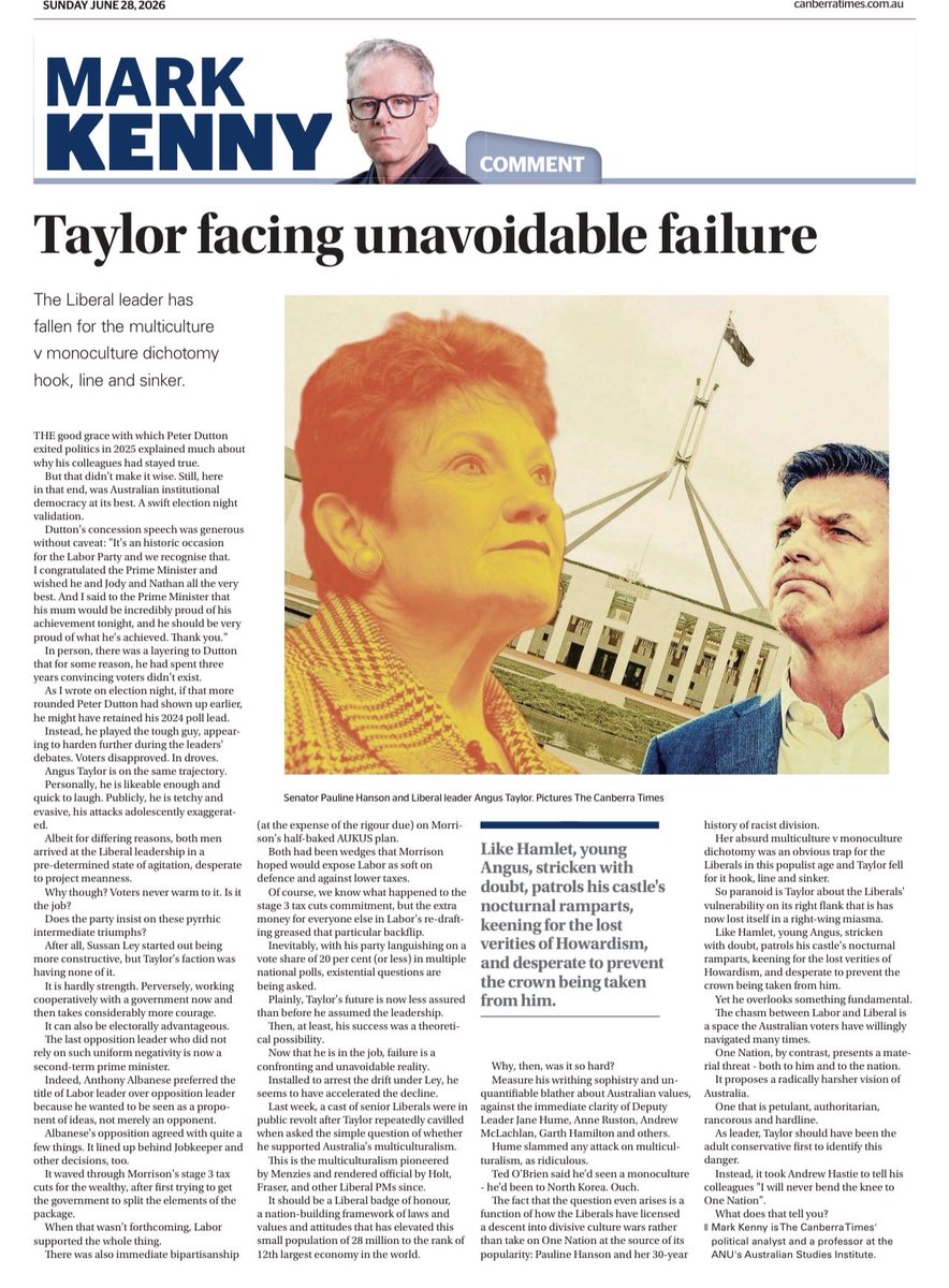 markgkenny's tweet photo. Fighting the wrong enemy? Newspoll has them at a minuscule 17% primary vote &amp; Redbridge-Accent, largely concurs. Yet Angus Taylor thinks polishing up Dutton’s regional first plan will somehow deliver the Coalition. https://t.co/nTn9qpCrU7