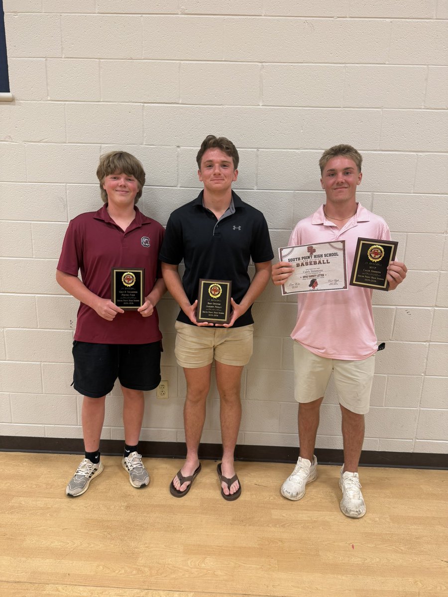 RedRaidersBase's tweet photo. Tonight we closed out the 2026 South Point Baseball season by celebrating all of our boys and their families! Congratulations to all of our guys who took home awards tonight! What a great season, 24-6 final record and making it to the 5A Western Finals! https://t.co/J4suNpYeWM