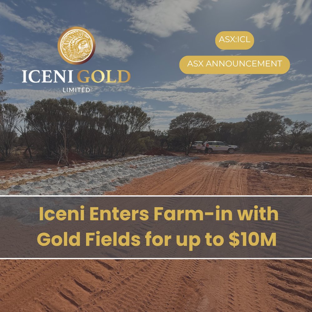 Iceni_Gold's tweet photo. Iceni Gold has signed an Exploration Option &amp; JV Agreement with Gold Fields over the Everleigh-Tatong Prospect at the 14 Mile Well Gold Project, which provides for up to $10M in exploration expenditure. 

Full announcement: https://t.co/SOL6vuZBw6 https://t.co/1m2uNE9K7m