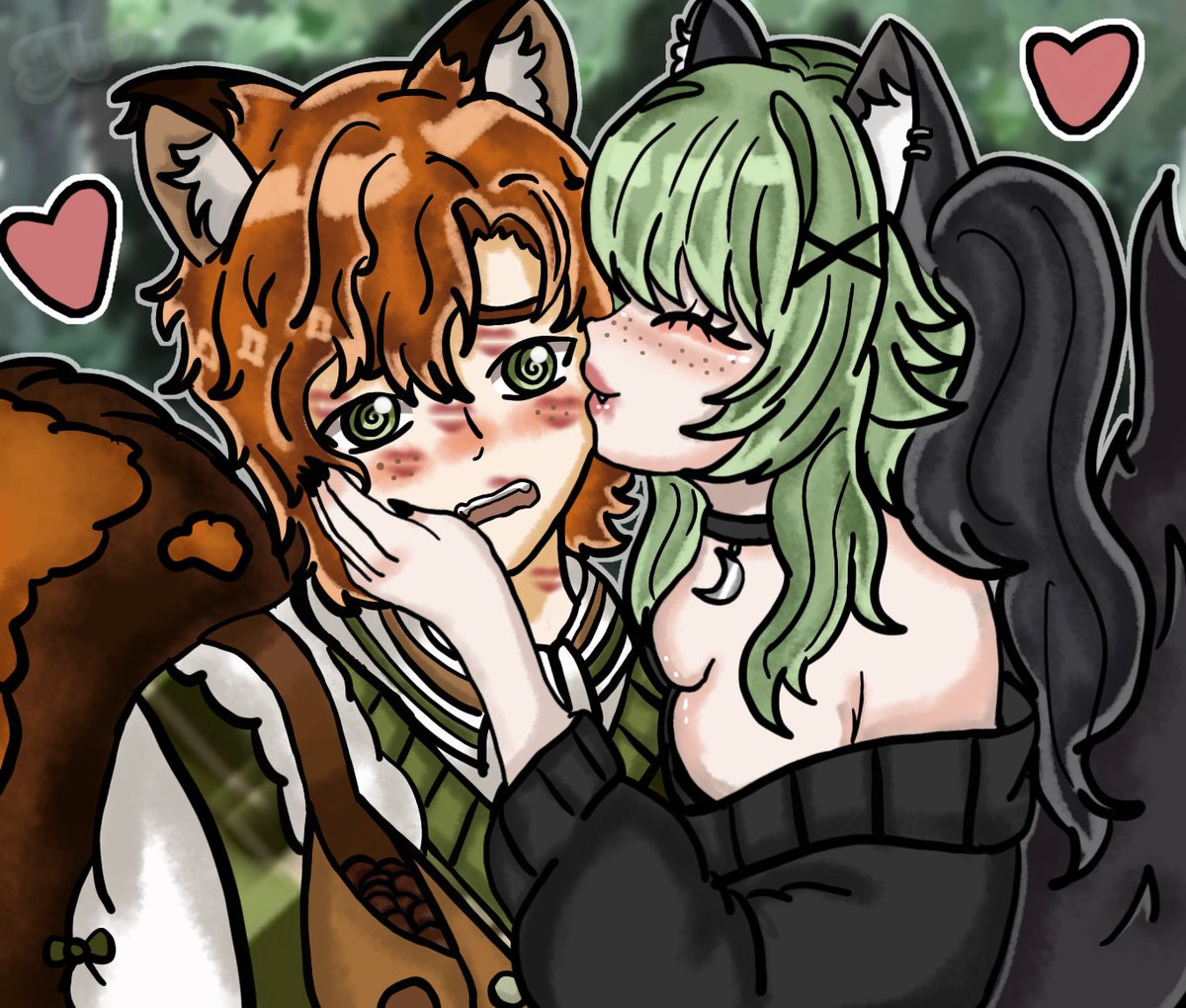 Hiya2oo4's tweet photo. Commissions I did recently on Vgen. 

1. Characters owned by lil toast on Vgen and Wultgaro
2. Character owned by lilissleepin (Vgen) 

#art #commission #artistsoftwitter https://t.co/S4iZqObAMB