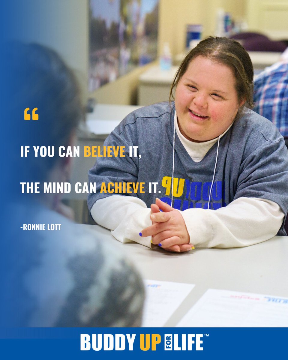BuddyUpforLife's tweet photo. When confidence grows, so do the possibilities. Weโre proud to see our Athletes and Students gaining confidence and achieving new goals every day. ๐ #MondayMotivation
#BuddyUpforLife #ExpectMore #AdaptivePrograms #DownSyndromeAwareness https://t.co/3IPvWh2Ype