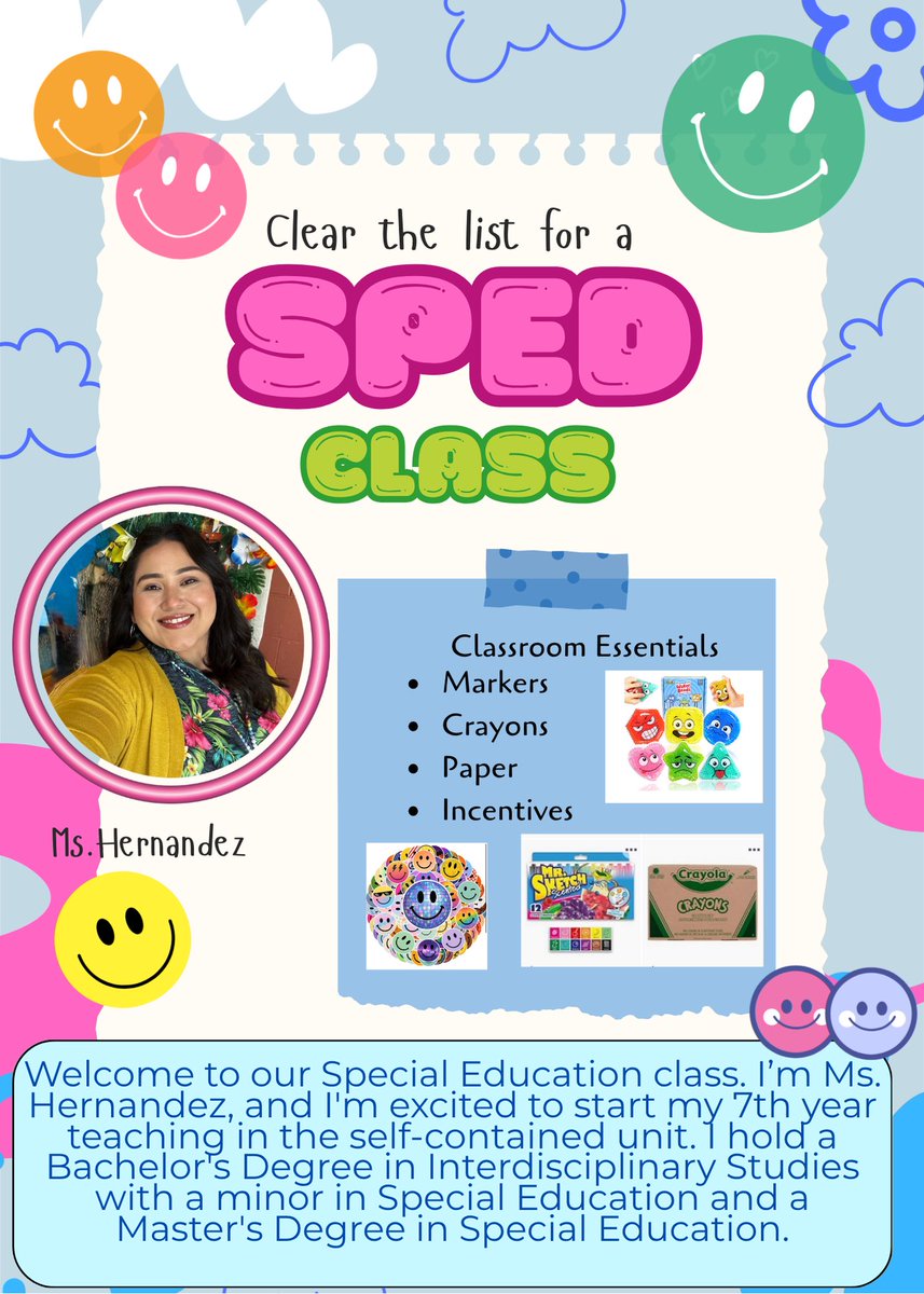 mshdz142's tweet photo. @walker_amiej Thank you for this space to share. I’m a special education teacher in South Texas, finishing my 6th year and starting my 7th. I’m grateful for any support as I prepare for a new school year. Thank you so much.⭐️👩🏻🏫🧩💙⬇️ https://t.co/sRzje24S7u https://t.co/rUiXb5ynPm
