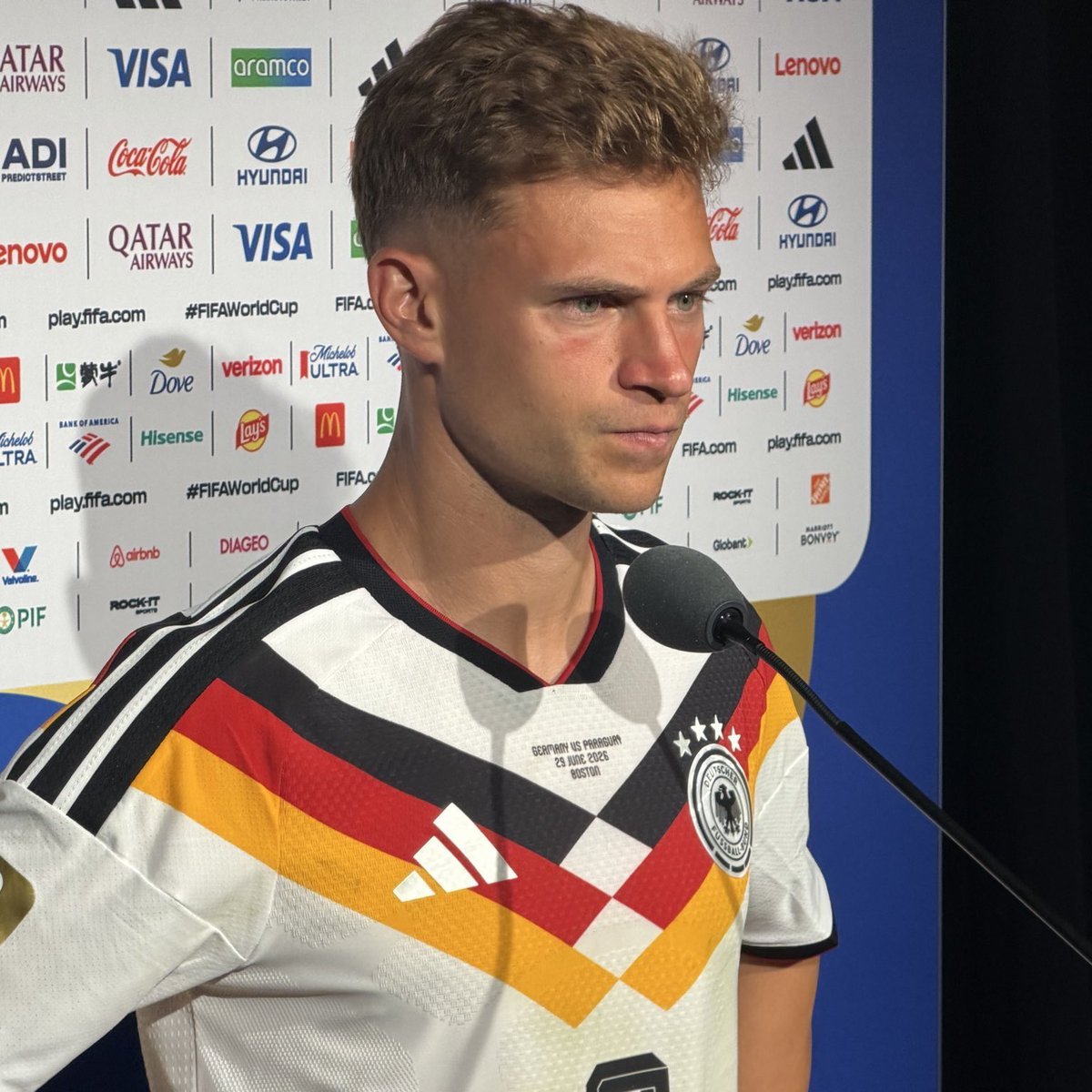 joserra_espn's tweet photo. “MERECÍAMOS ser ELIMINADOS... No jugamos bien contra ninguno de nuestros rivales."

La diferencia entre aceptar el fracaso y esconderse detrás de excusas. En Alemania reconocen que no estuvieron al nivel. 

“Nos costó muchísimo en TODOS los tres partidos contra equipos que ni siquiera son de CLASE MUNDIAL” -Joshua Kimmich