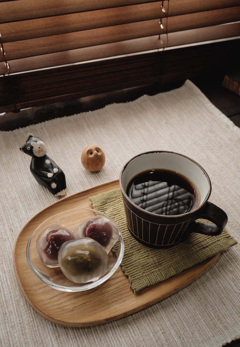 coffee_semi's tweet photo. 火曜午前あんこ葛餅コーシードゾ☕️ #蝉乃珈琲 https://t.co/PnUzEdknbi