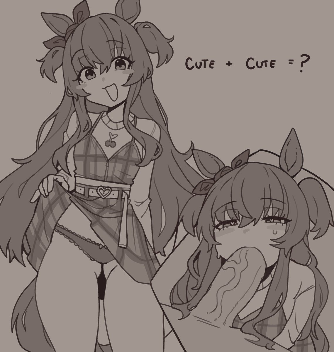oniiyanna's tweet photo. cute + cute = ? https://t.co/cZFybNA91g