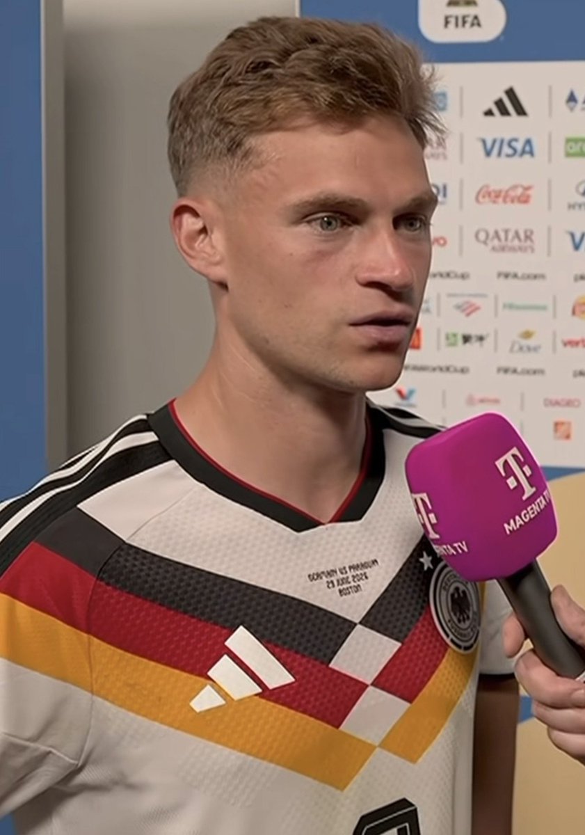 iMiaSanMia's tweet photo. Joshua Kimmich: "We're playing here to make Germany proud. As a kid, I've always watched Germany reach semifinals and finals. We couldn't give that to the people watching at home. I think people in Germany need something to be proud of at the moment, unfortunately that's not the national team. We, the players on the pitch, messed up and we assume the responsibility. It wasn't the coach, it wasn't the media, it wasn't the referee, it wasn't the opponent. It was just us" [@MagentaTV]