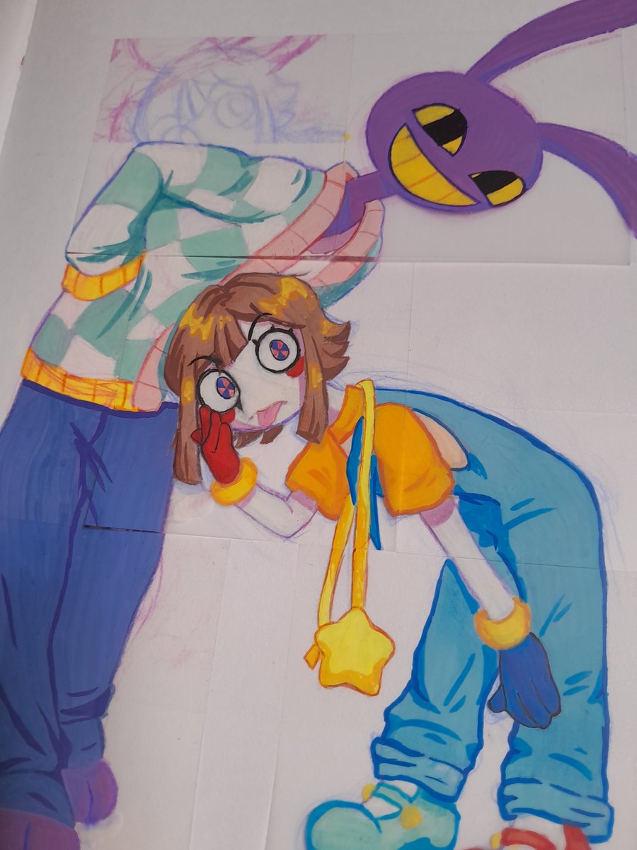 Angymg51's tweet photo. Es el primer fanart que hago de ellos y lo amo ❤️💜

#TADC #fuunybunny #jax #pomni https://t.co/R6Dumz9JcG