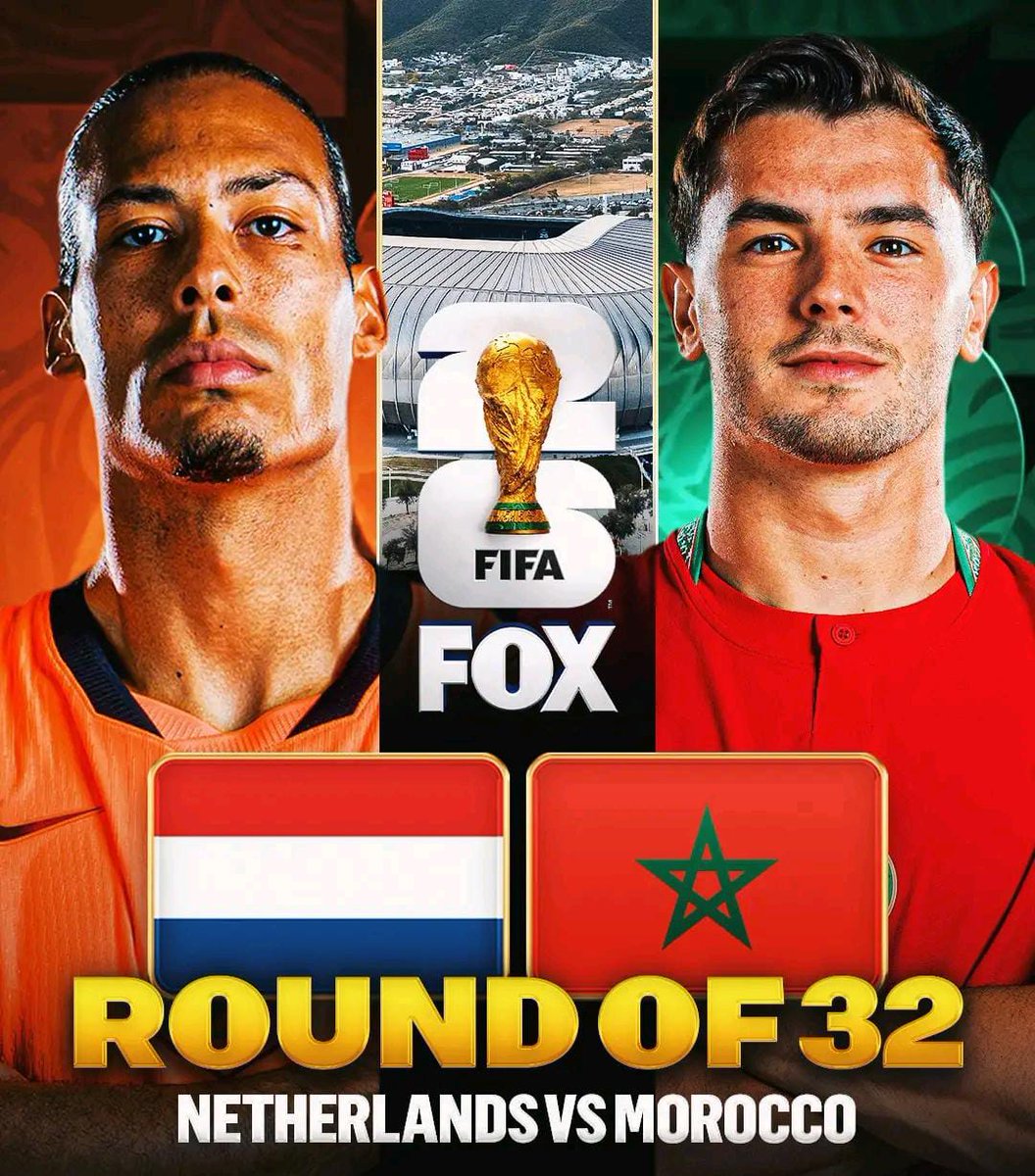 AlunnoRwanda's tweet photo. WORLD CUP 2026 

LIVE 📻 88.8FM, 90.3FM, 107.3FM  I saa 03h00.

▫️ NETHERLANDS vs MOROCCO.

Ni Umukino wa Round of 32 mu gikombe cy'isi cya 2026 kuri MONTERREY STADIUM 🏟️ yakira abantu ibihumbi 51,243

Ni iyihe itsinda uyu munsi?

Umusifuzi ni Wilton Pereira Sampaio. https://t.co/FEODmju4QF