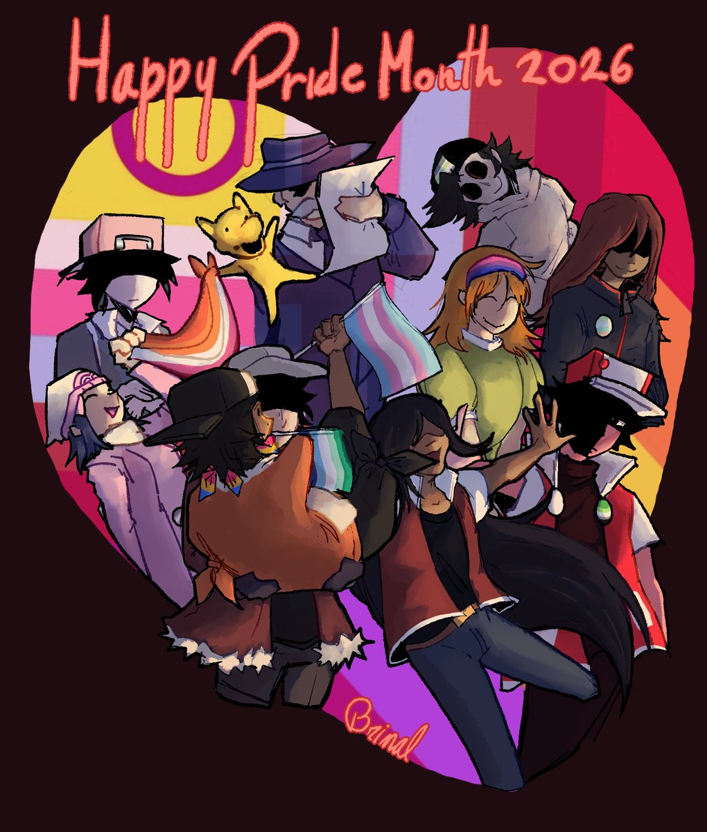 _Sinmal_'s tweet photo. And at the tail end of the month, I finally finished the pride month piece. 

Happy pride month everyone, and keep being you ;) You are perfect the way you are. 
#hypnoslullaby #pokepasta https://t.co/Y2Hgglc4bc