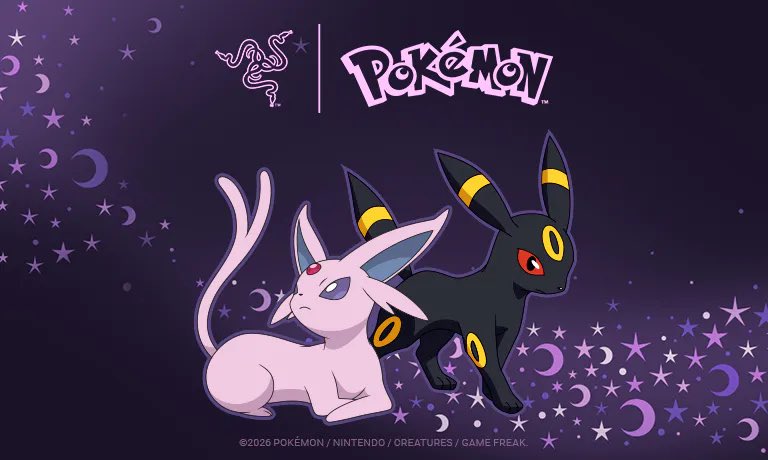 pikachu_pcn's tweet photo. RazerよりEspeon &amp; Umbreon Collection

エーフィ＆ブラッキーの商品が予告されています

↓詳細URLはリプ欄で https://t.co/hZUD72e1ox