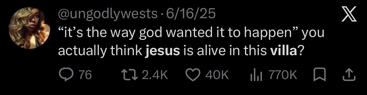 ungodlywests's tweet photo. “me and corbin decided to close things off. I really think it was god’s plan” https://t.co/CrXjLTCgj8