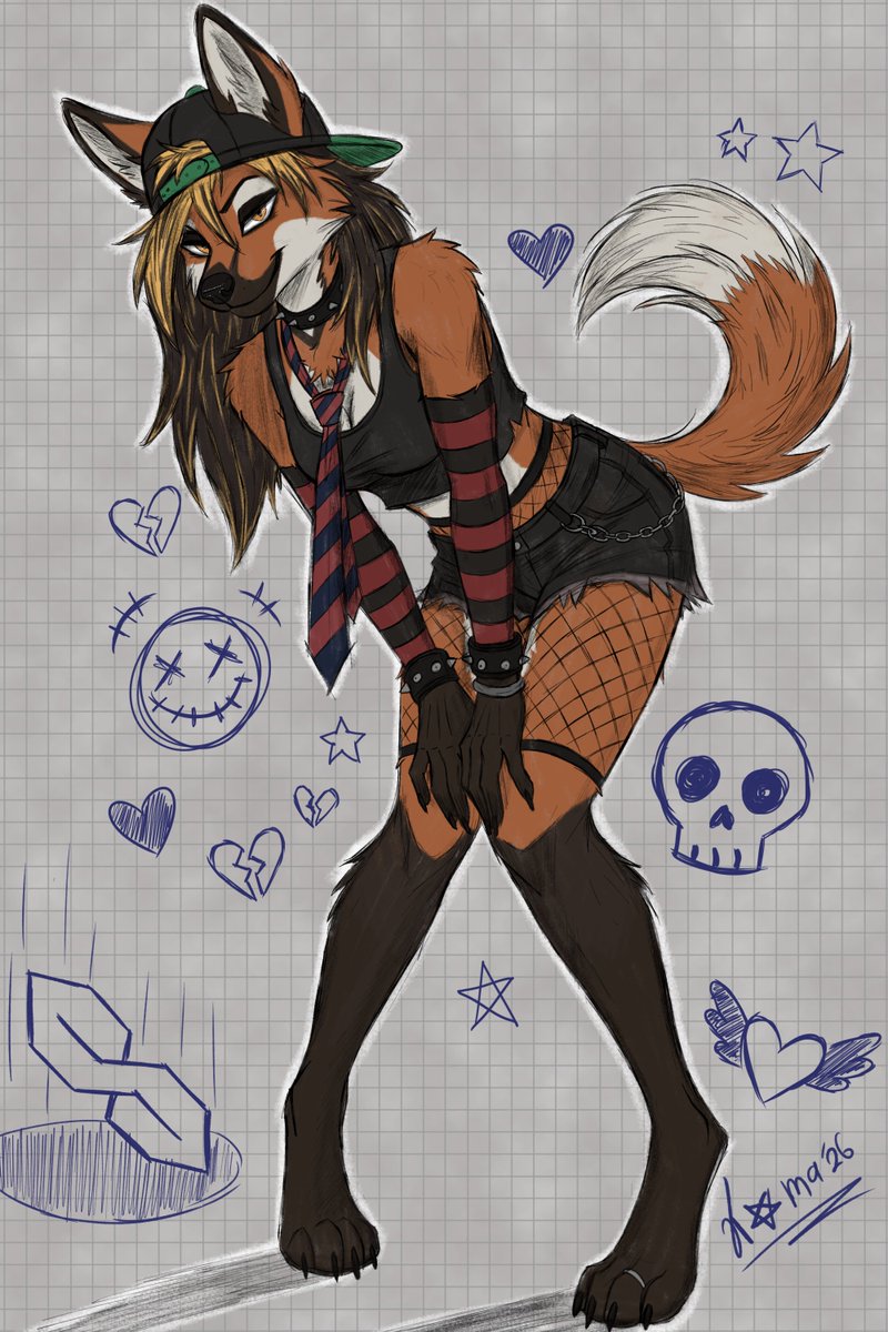 HekhoundKama's tweet photo. Don't worry. She thinks you're cute too.
...Probably. 

#furry #art #furryart #oc #manedwolf https://t.co/yVKJ7O6roe