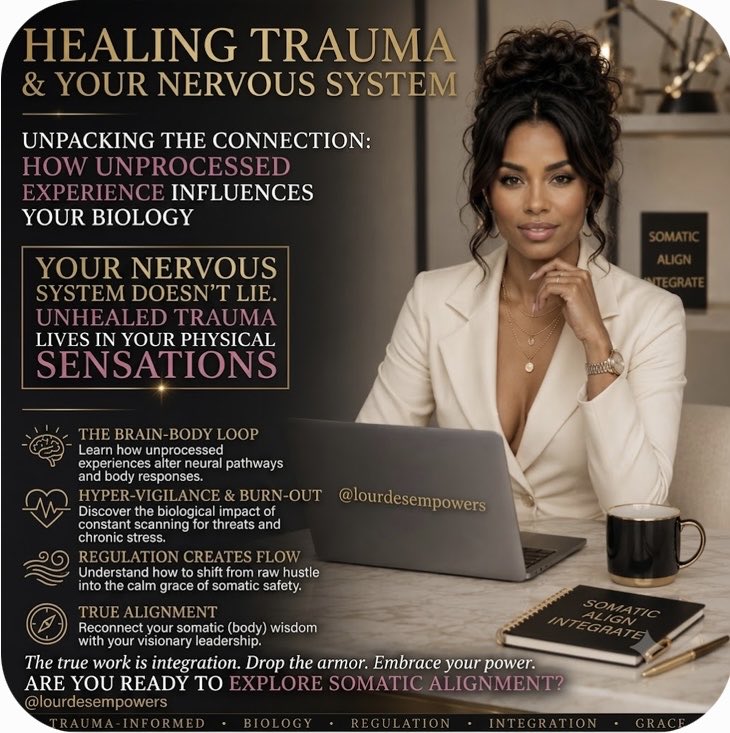 LourdesEmpowers's tweet photo. You are entirely capable of rewriting your biological responses and leading from a regulated, somatic foundation. The true work is integration. Drop the armor. Embrace your power. 🕊️✨

#empowerment #women #elevate #trauma #evolve https://t.co/gmPK3F6Xgm