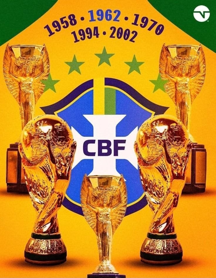 RodrigoCampezzi's tweet photo. ‼️ OFICIAL: O Brasil segue sendo o MAIOR campeão das Copas por mais 4 anos. https://t.co/43JcgCdKc4