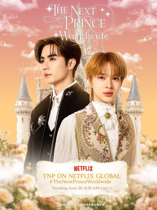 ZeeNunew_BR's tweet photo. #ZNNschedule
Teending para o lançamento global de The Next Prince.👑 - Junho 29 no Brasil
⏰ : 22h30 AM (horário de Brasília 🇧🇷)
🔑 : TNP ON NETFLIX GLOBAL
#️⃣: #.TheNextPrinceWorldwide
@zee_pruk & @CwrNew
#ซนซน ♡ #NanaNu ♡ #Zunshine https://t.co/1TbJjYG5lI