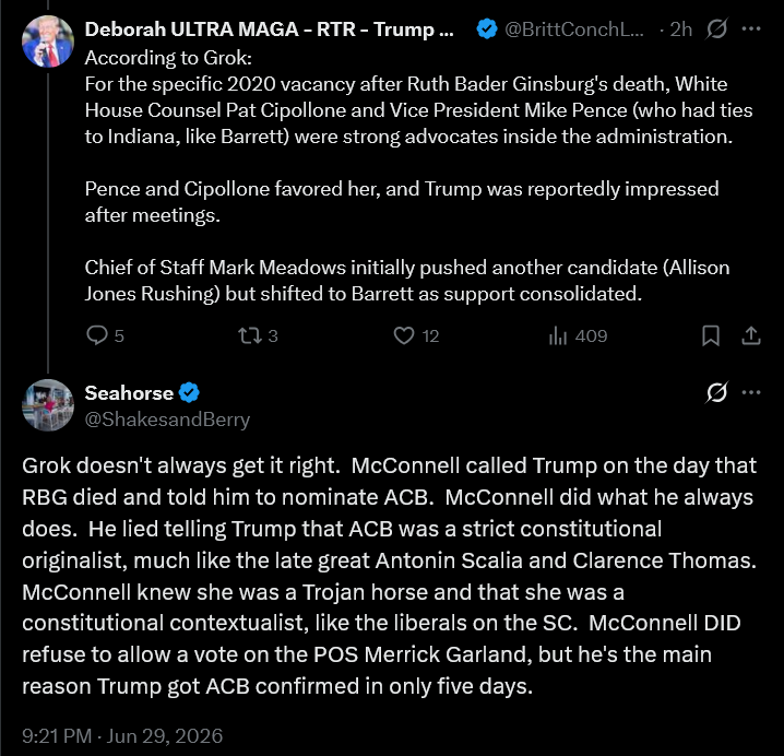 ShakesandBerry's tweet photo. @GuntherEagleman It's NOT the gender that matters.
It's whether or not they are an "originalist" instead of a "textualist" on the Constitution. https://t.co/kxhjJPzeiU