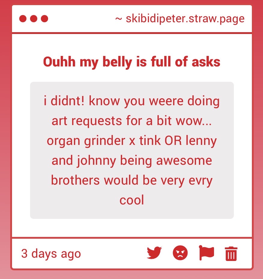 slopglazer's tweet photo. Heres both, i also do requests in general via strawpage the most. But dont expect it to be like instant lol https://t.co/qG4F0lsAv1