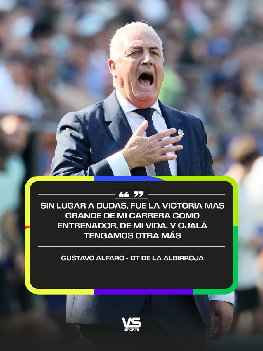 SomosVsSports's tweet photo. #VsSportsSomos26 | LA VICTORIA MÁS GRANDE

Gustavo Alfaro admitió que haber eliminado a Alemania con la Albirroja, es lo más grande que ha conseguido como DT y en su vida. 

#Albirroja 

#Mundial2026 https://t.co/XXE0n9pNBg