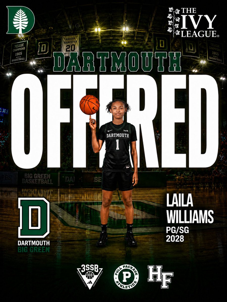 LailaHoops's tweet photo. After an amazing visit and conversation with Head Coach Cimino and coaching staff, I am excited & blessed to receive an offer to continue my basketball journey at @DartmouthWBB ! 
💚🤍

Thank you for this amazing opportunity and believing in me!🙏🏾
@dartmouthsports @IvyLeague 
#GoBigGreen | #TheWoods🌲

#AGTG @3SSBGCircuit  #3SSBGirls

@chicagotribune @JeffVorva @K_Williamsmedia @DavidPFunk