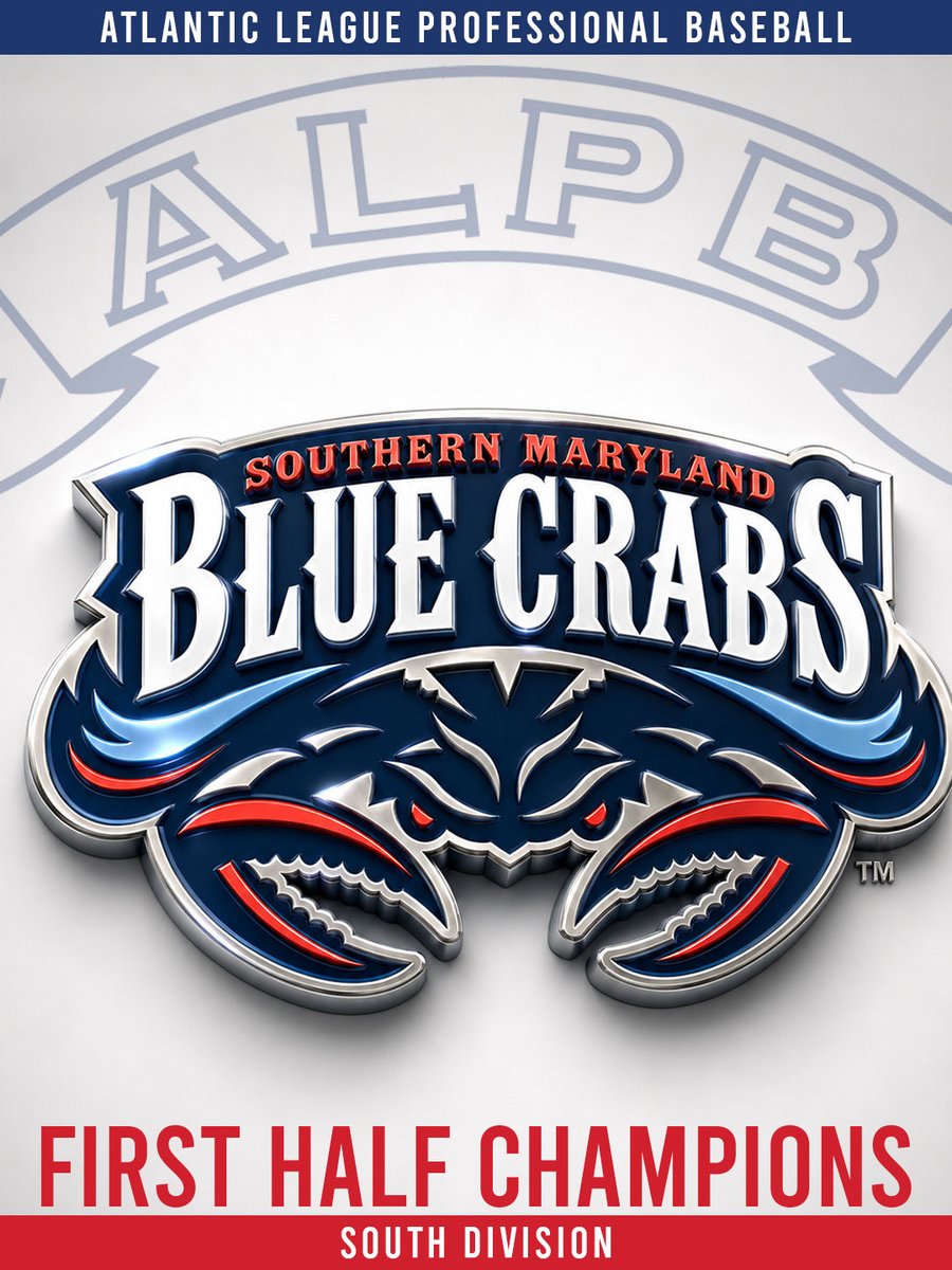 AtlanticLg's tweet photo. Your ALPB First-Half Champions of the South Division are the @somdbluecrabs https://t.co/jdUgX3xTwC