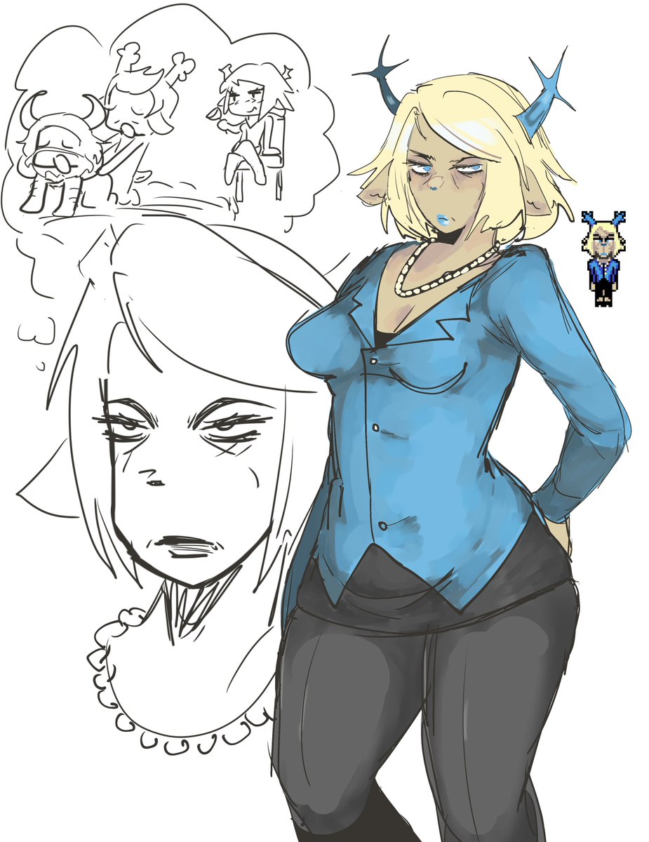 Ppurgatori's tweet photo. deltarune ladies from my insta story #carolholiday #elnina https://t.co/fPP8OTCHO0