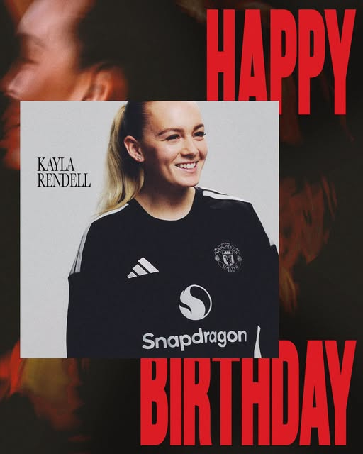 feliperaUTD's tweet photo. 🎉 Happy Birthday, Kayla Rendell! 🔴⚫

Hoje celebramos mais um ano de vida de uma atleta que representa o escudo do Manchester United com dedicação, talento e muita determinação. Que esta nova temporada seja repleta de saúde, conquistas e grandes momentos dentro e fora dos gramados.

Parabéns, Kayla! Que venham muitas vitórias vestindo as cores dos Red Devils! ❤️🎂