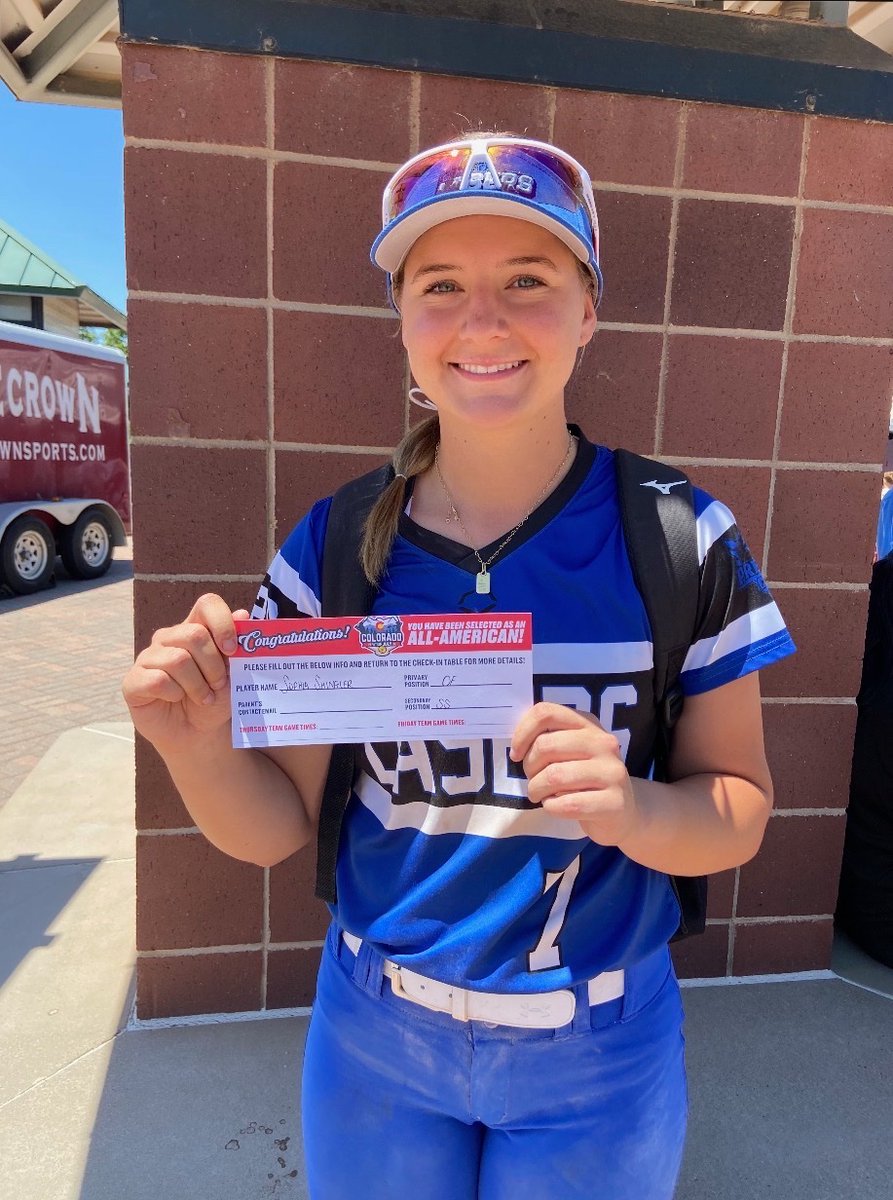 OhioLasersBlue's tweet photo. Shoutout to our own Sophia, Emily and Laney for being picked for the @COSparkFire All-American games. They were selected by the college coaches who ran the showcase games today! 💪🏼💪🏼

@sophiashingler  - 2028 CF/SS
@ELacock419  - 2028 MIF
@DMakuh2029 - 2029 LHP/1B https://t.co/bnvl2PEUxb