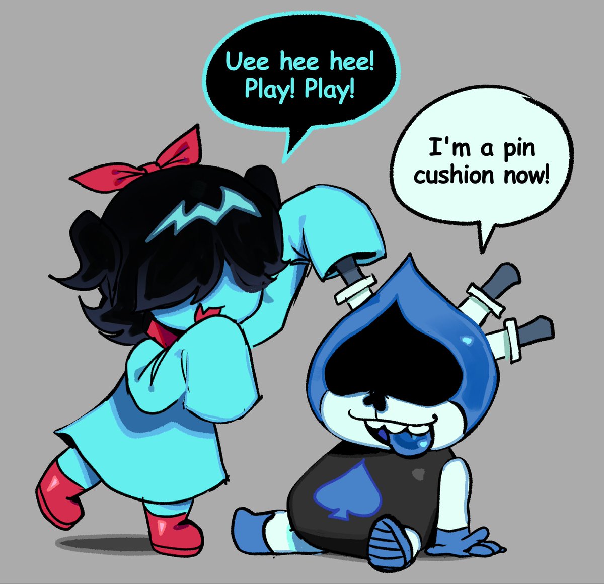 madibur_r's tweet photo. aqua and lancer #deltarune https://t.co/qUg1El57sc